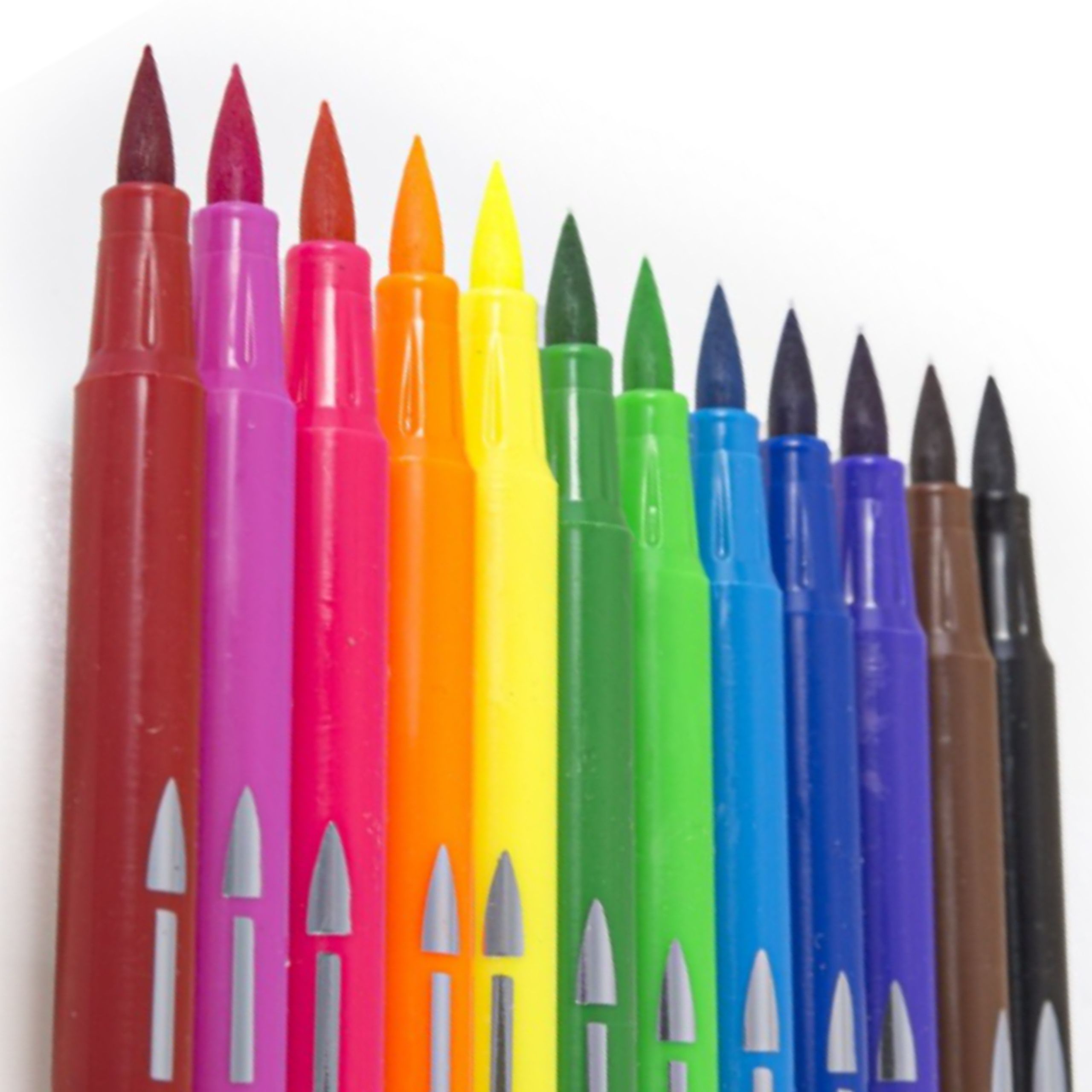 KIDEA FLAMASTRY PISAKI DWUSTRONNE PĘDZELKOWE 12kol Rodzaj pisaki