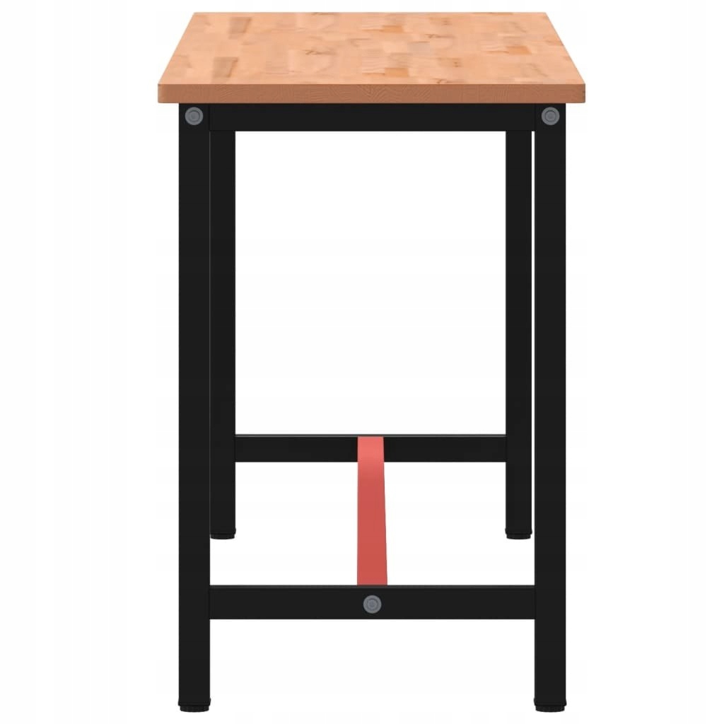 STÓŁ ROBOCZY 200X55X81,5CM LITE DREWNO BUKOWE I METAL Szerokość produktu 1 cm