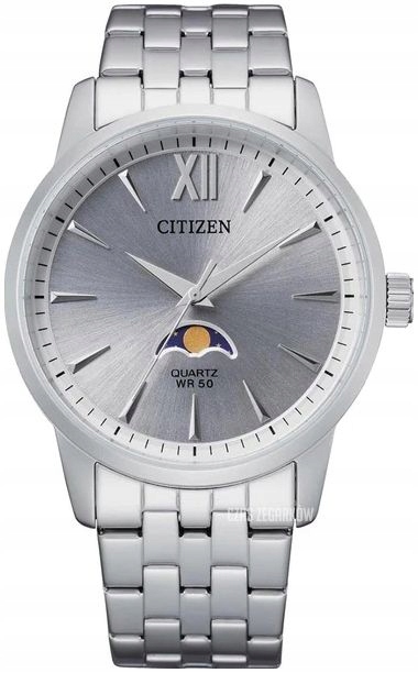 Pánské hodinky Citizen Quartz AK5000-54A – Klasika s fázemi Měsíce