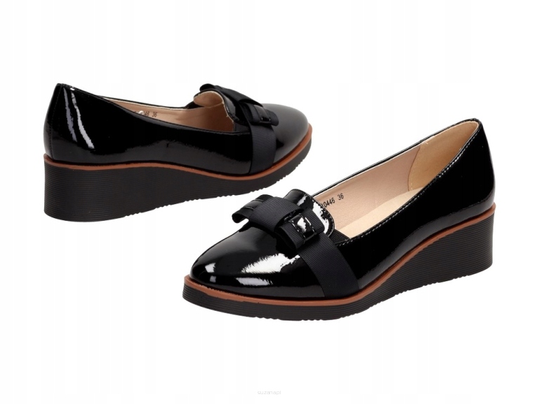 

Czarne półbuty damskie Vinceza 10446 Lakier r38