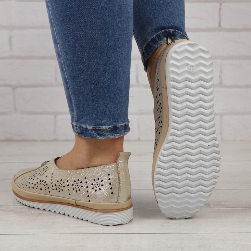 Półbuty Loretta Vitale 8001 Beżowe Lico 41 Rozmiar 41