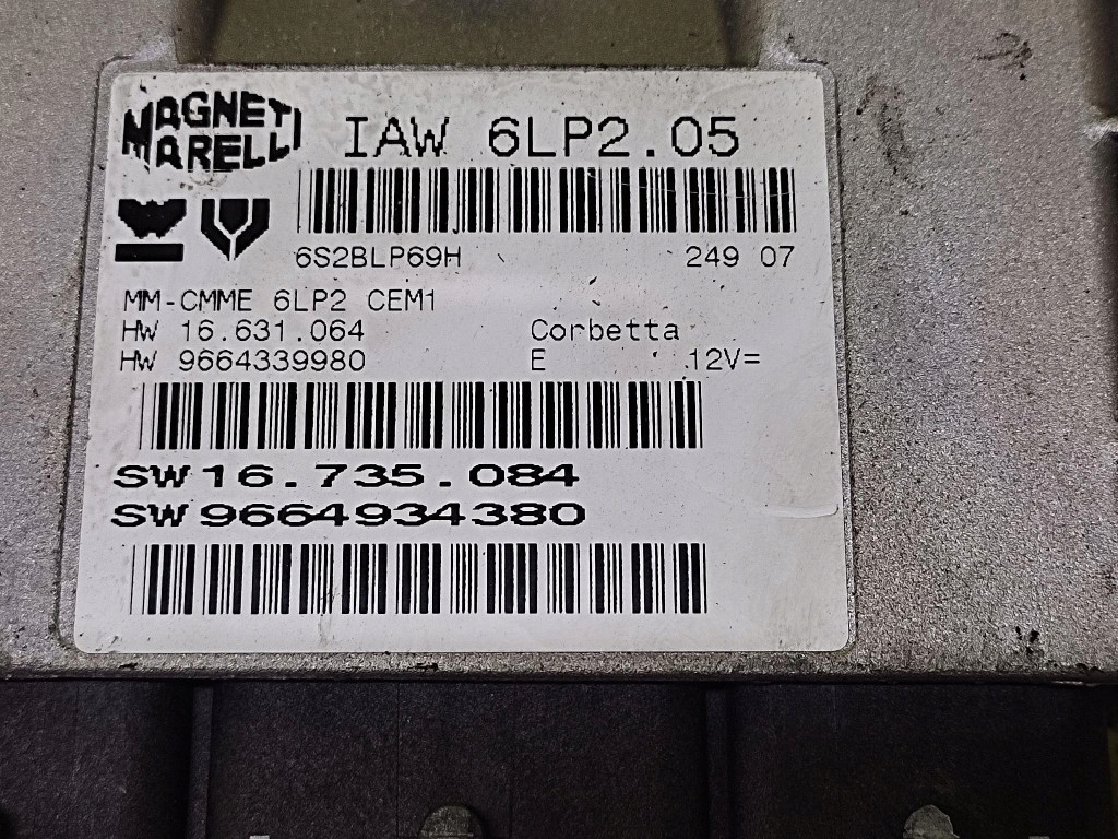 CITROEN C4 control unit of the engine 9664934380
