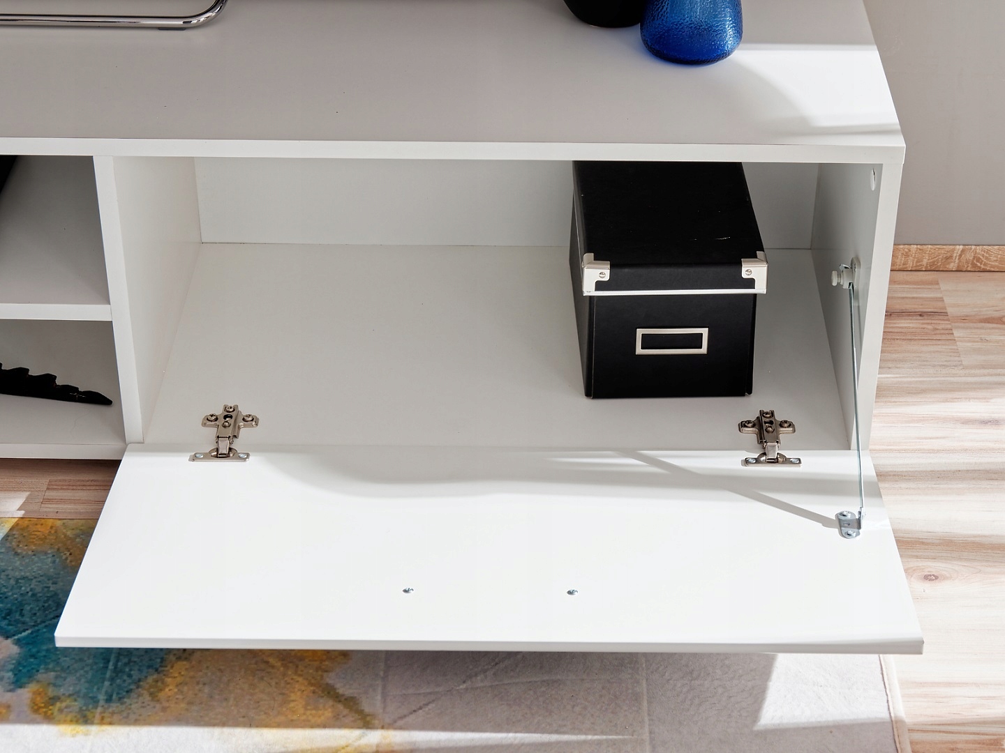 Duża MEBLOŚCIANKA LAUREN biały zestaw mebli połysk Kolor frontów biały