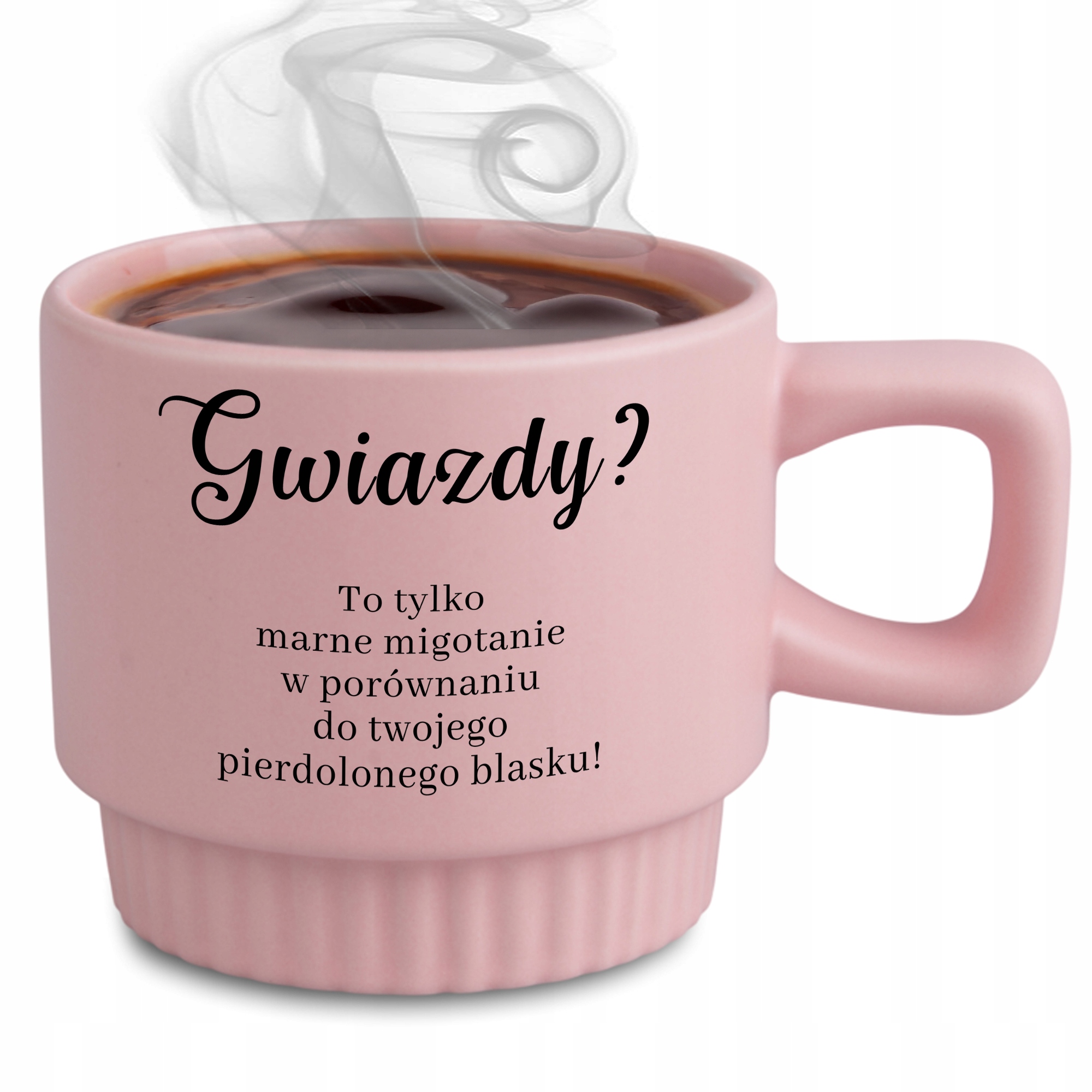 Ryflovaný hrnček Ružová Hviezda? To Je Len Blikanie Pri Vás Pre Manželku