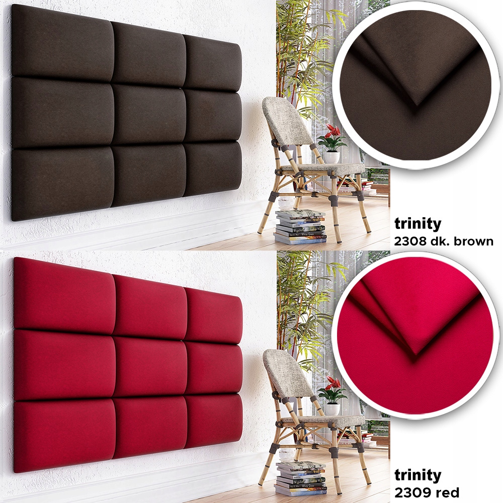 Panele tapicerowane 70x30 na ścianę Wysokość mebla 30 cm