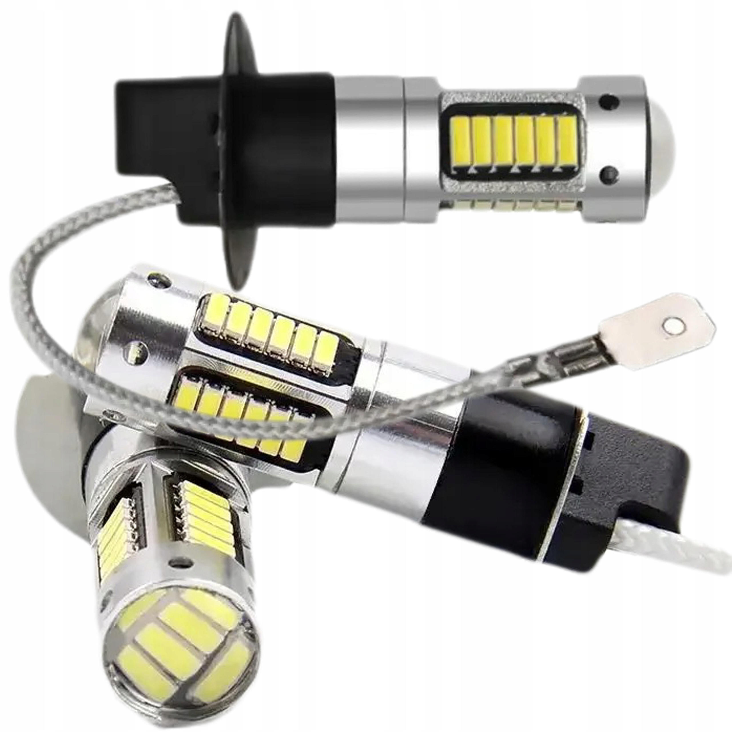 Żarówka H3 Led 30 Smd 4014 Drl Stabilizator Soczewka, Mocna