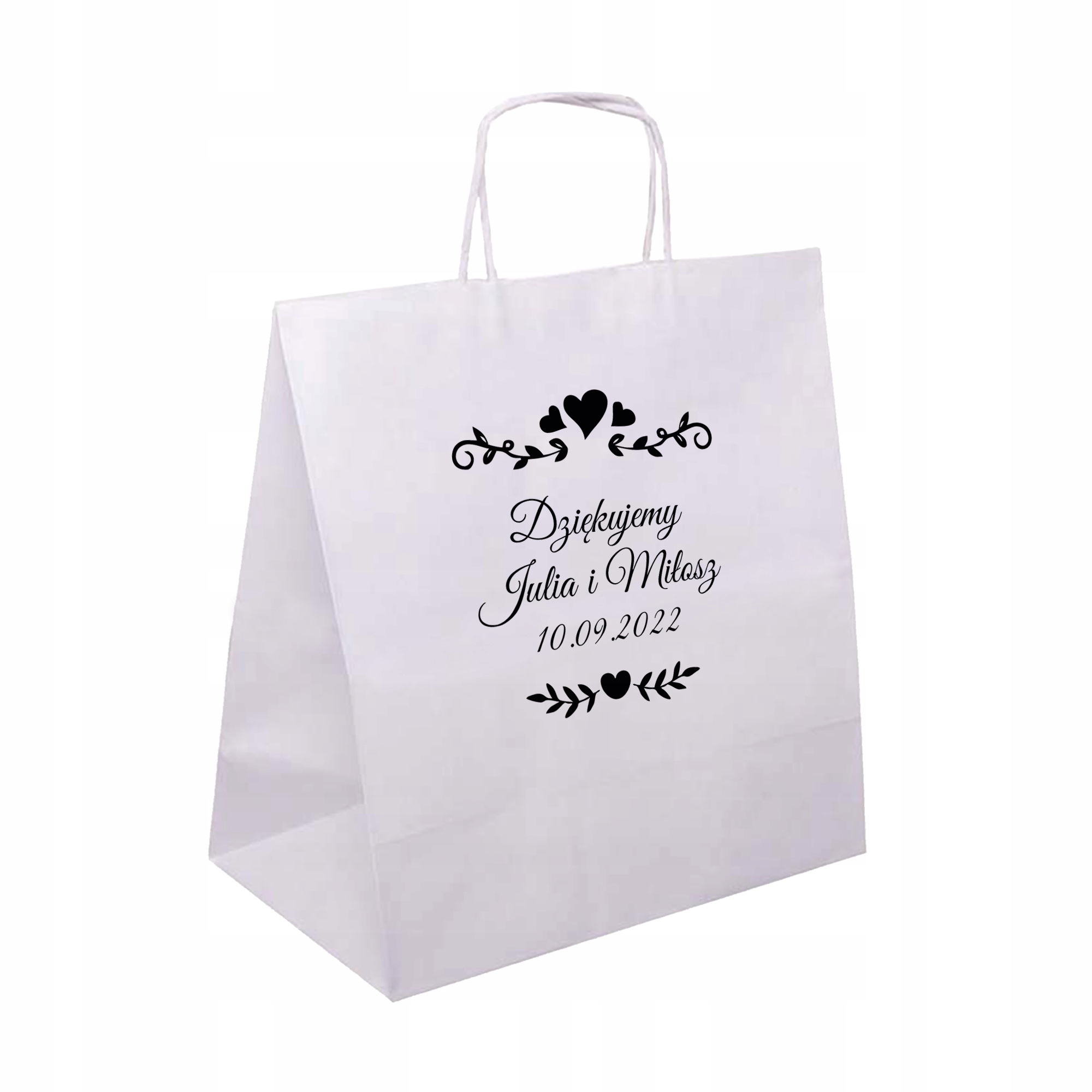 

Torba Papierowa Catering Z Nadrukiem Ślub 100 szt