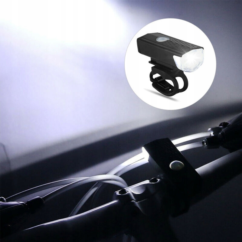 LAMPKA ROWEROWA PRZEDNIA TYLNA USB LAMPKI KOMPLET Marka Sati