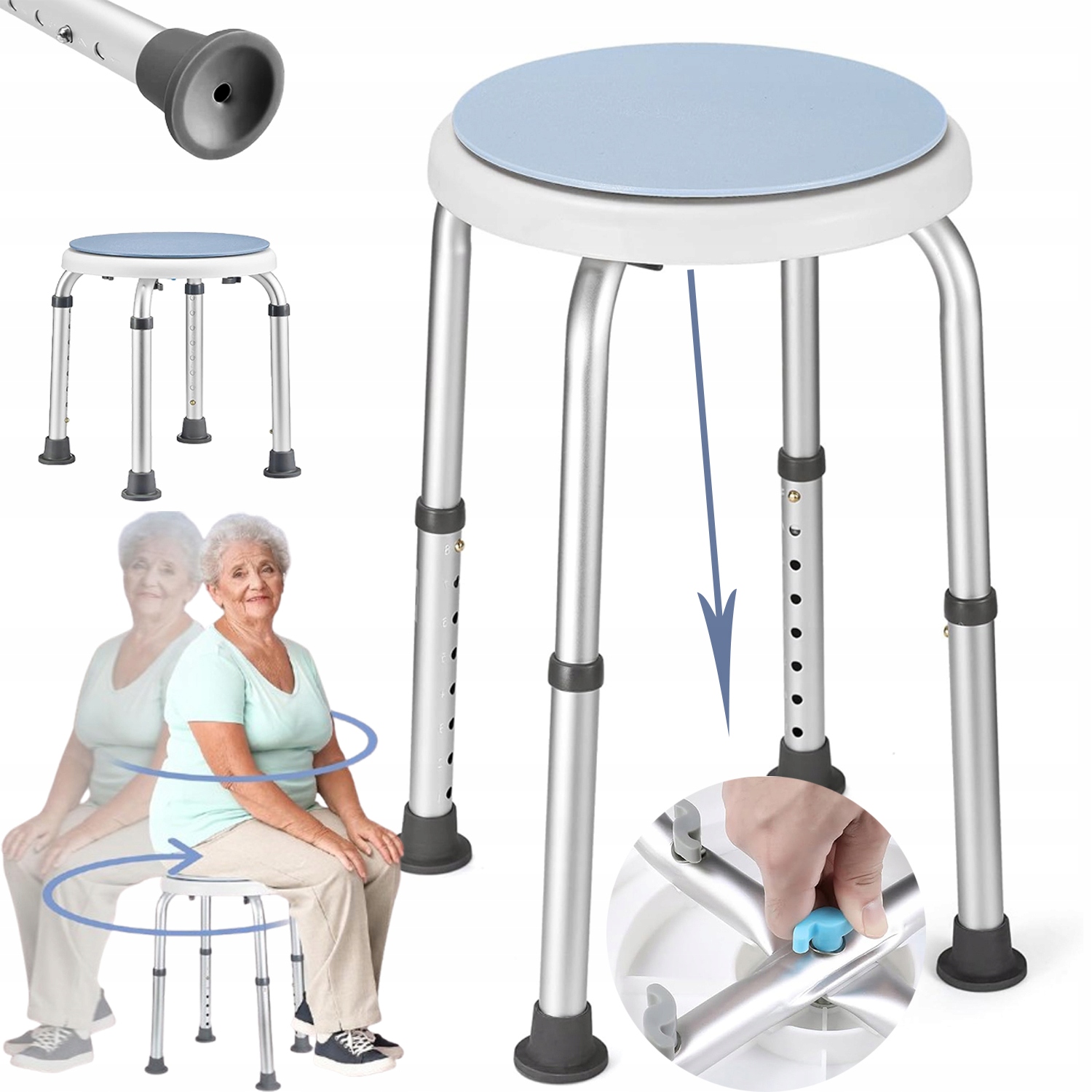 Taboret pod prysznic do kabiny prysznicowej Stołek Krzesło dla seniorów