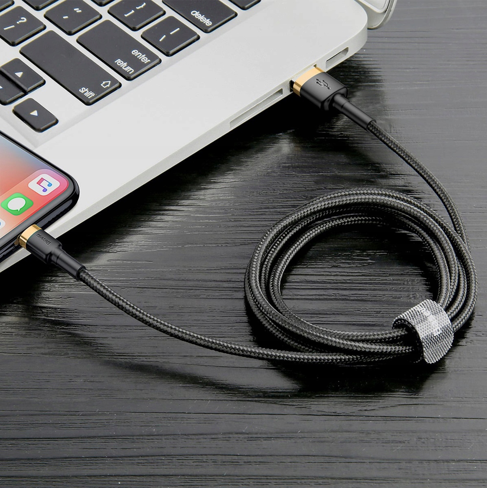 BASEUS KABEL USB Lightning do iPhone 6 7 8 X XS 11 Konstrukcja oplot