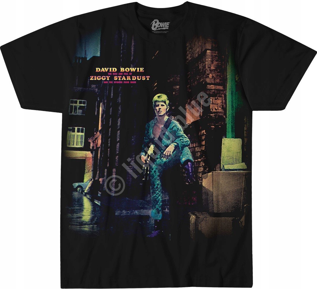 David Bowie Ziggy Stardust Liquid Blue 2XL