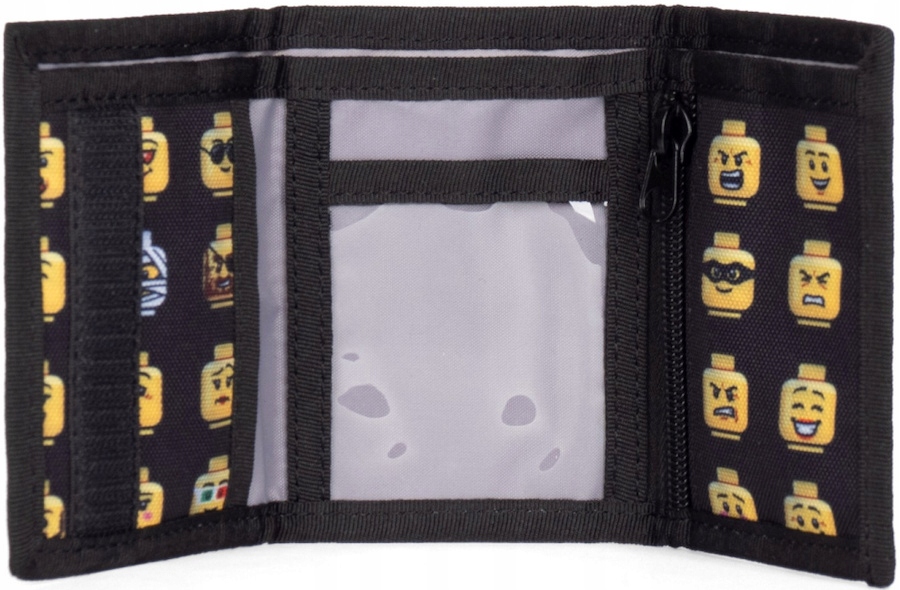 LEGO PORTFEL MINIFIGURES GŁOWY CZARNY NA RZEP I ZAMEK Kolor dominujący czerń