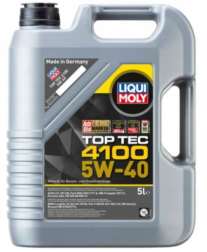 Olej Silnikowy Liqui Moly Top Tec 4100 5W40 5L Diesel Benzyna Lpg