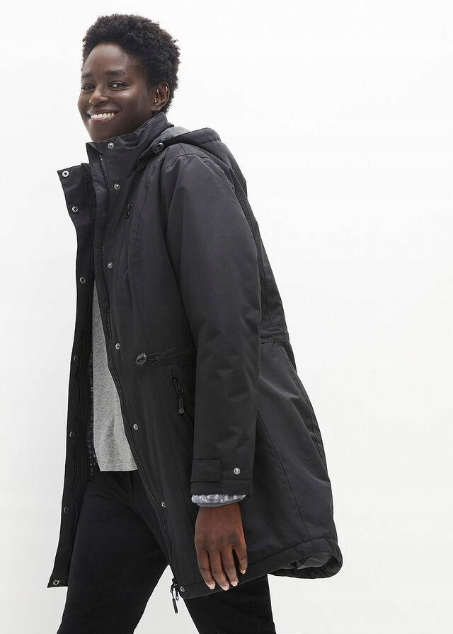 54 PŁASZCZ 3 W 1 Z KURTKA WEWNĘTRZNĄ Z POLARU BONPRIX Rozmiar 54