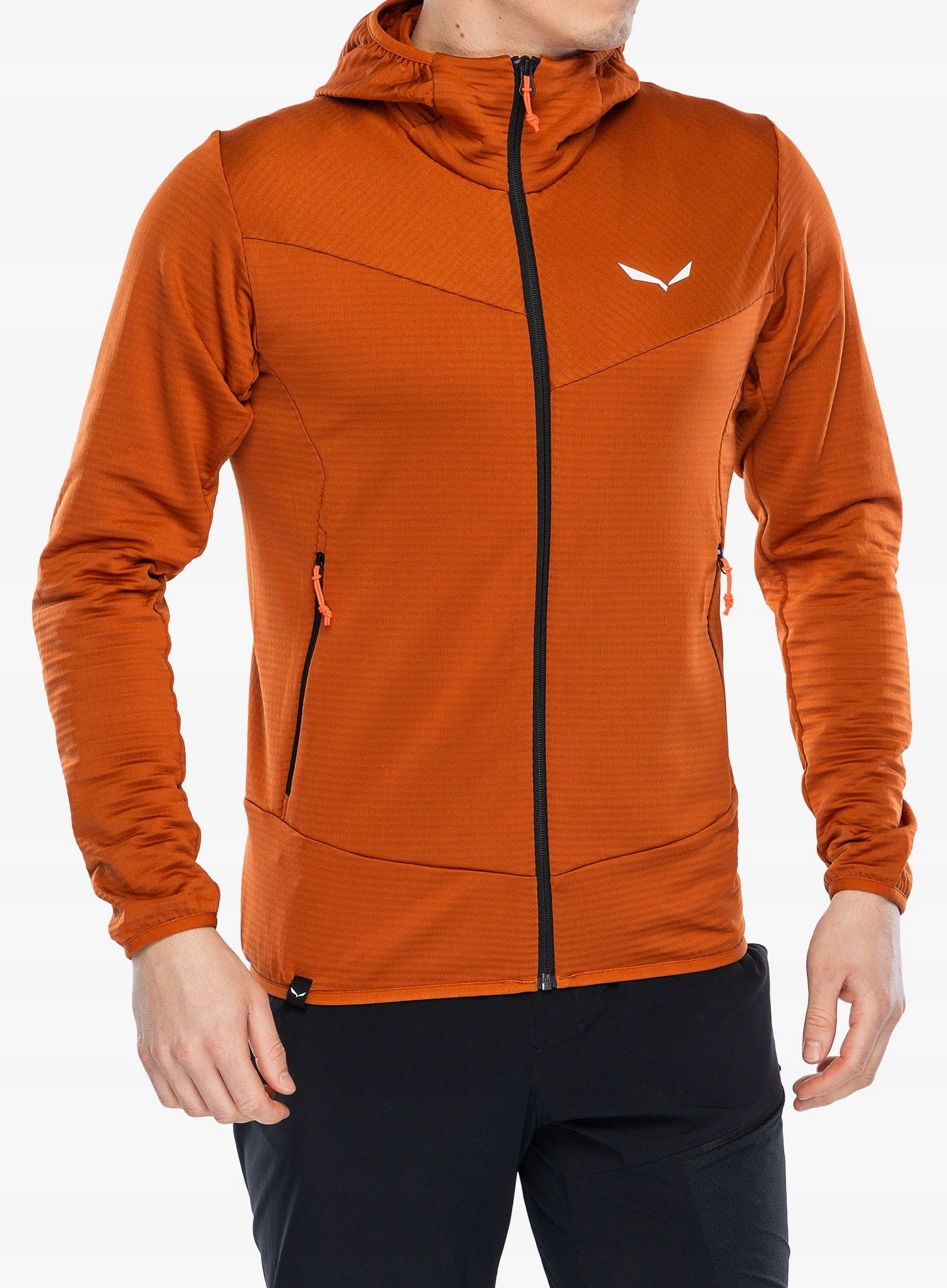 Mikina s kapucí Salewa Puez Altavia Pl Hd Jacket bombay brown XL