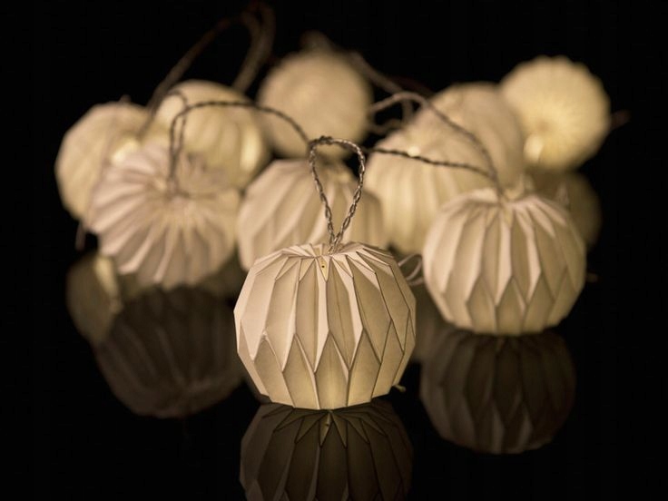 COTTON BALLS lampiony KULE LED 10SZT biały ORIGAMI Marka Nowa