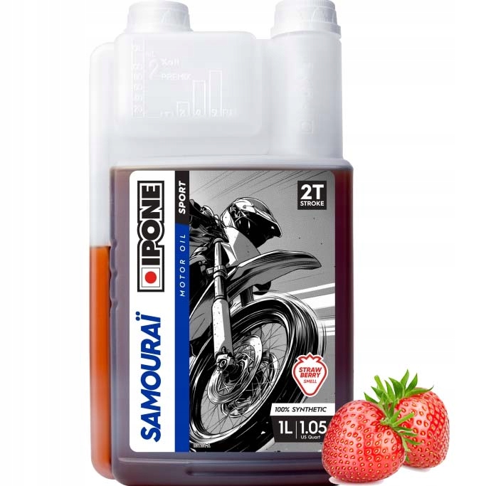 Ipone Samourai 2T olej syntetyczny truskawkowy 1 l