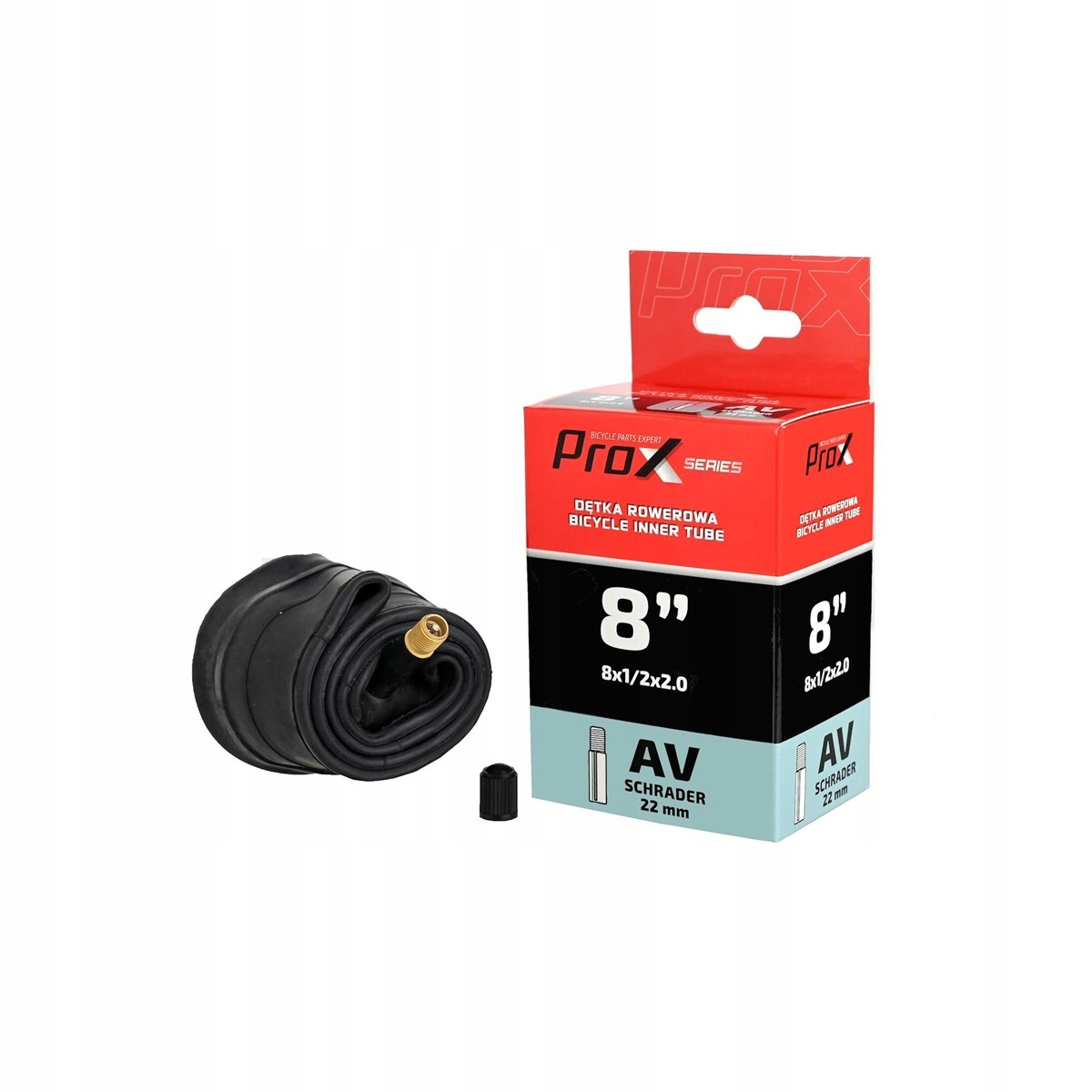 Dętka rowerowa Prox 8" X 1/2 Av 22mm Box