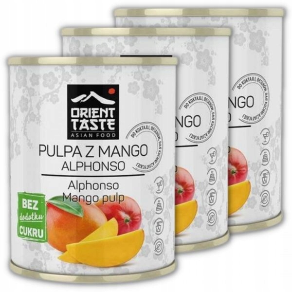 Pulpa z mango Alphonso Orient Taste 850 ml x 3 szt