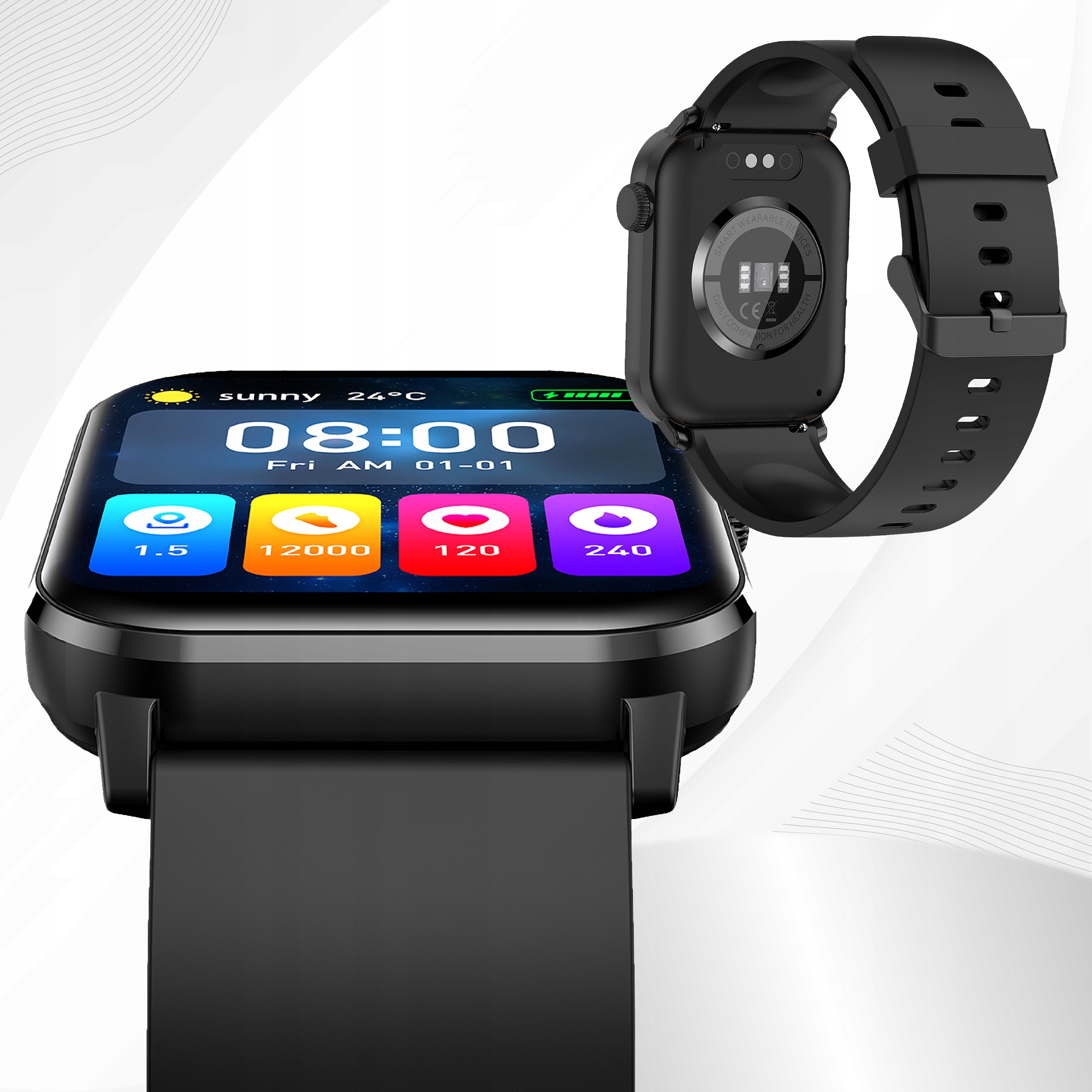 SMARTWATCH MĘSKI DAMSKI ZEGAREK SPORTOWY GRY PULS ROZMOWY SMART WATCH SMS Kompatybilność systemowa Android iOS Windows Phone