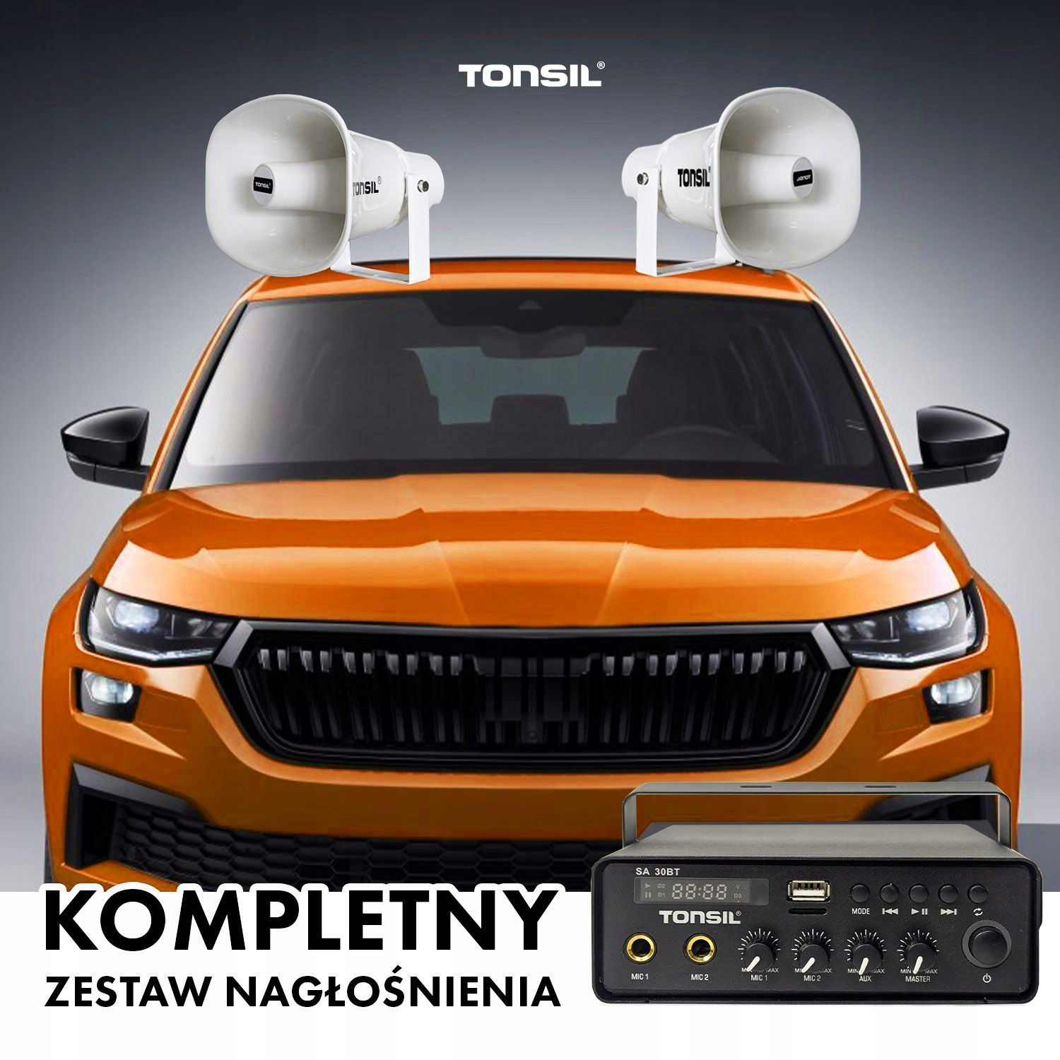 Ozvučovací set pre auto Zosilňovač SA-30BT 2 silné trubice Gzt 30