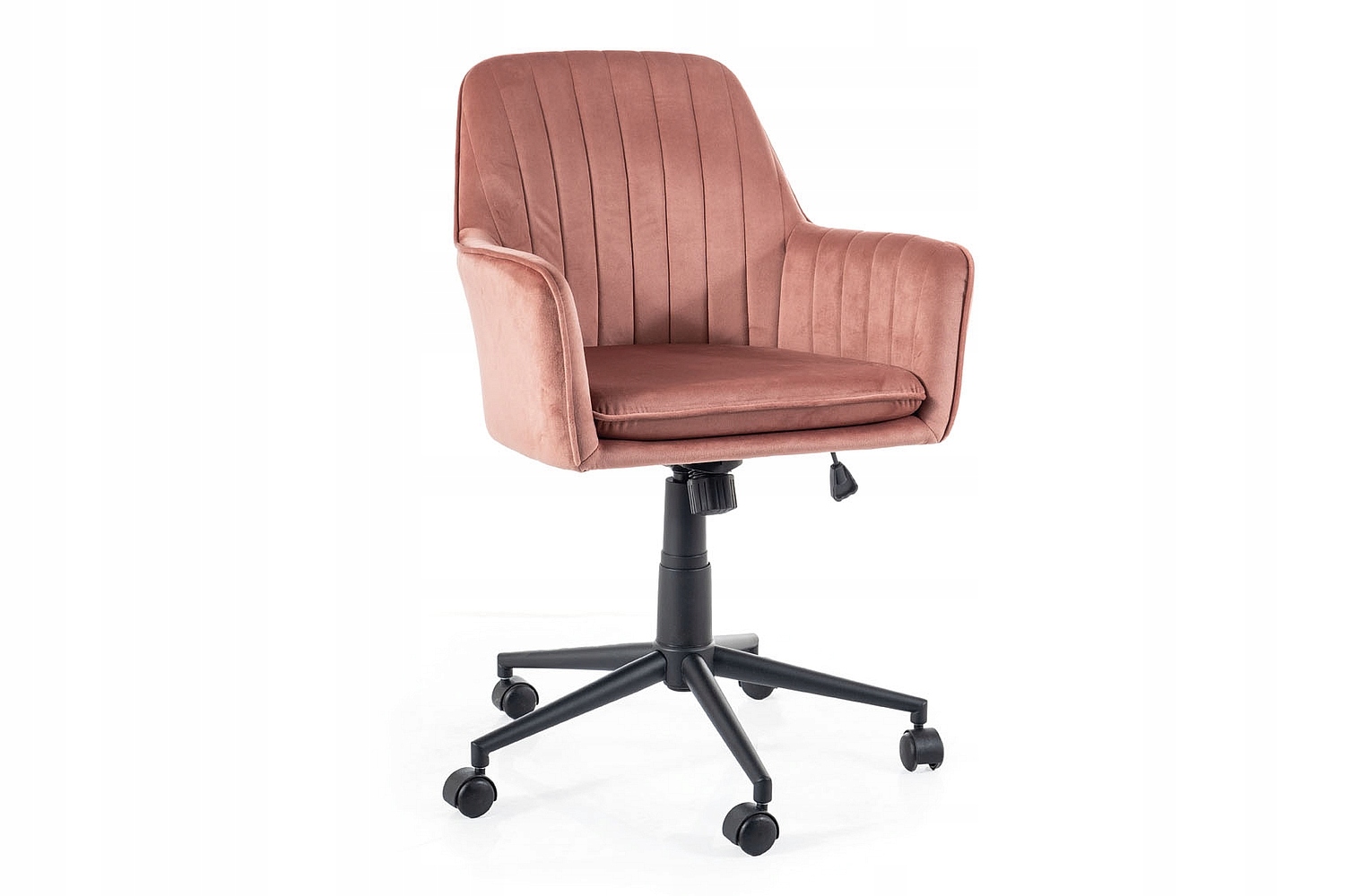 Fotel obrotowy biurowy Q-886 Velvet róż krzesło Sig