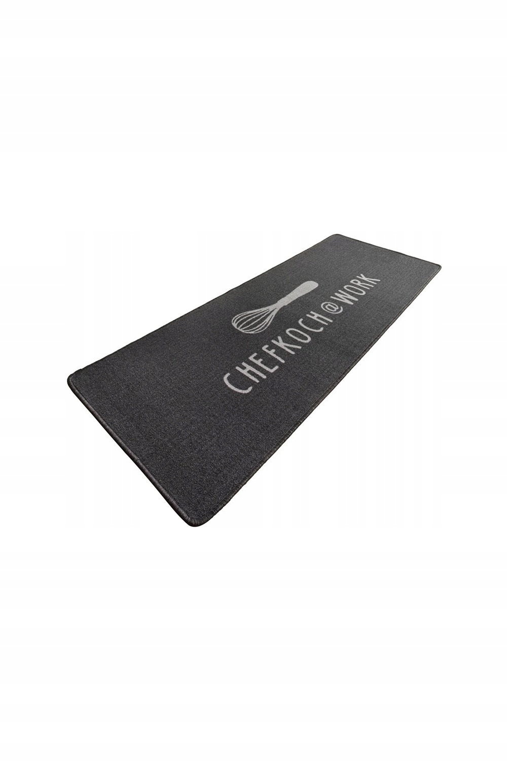 Černošedý koberec protiskluzový do kuchyně s krátkým vlasem 67 x 180 cm