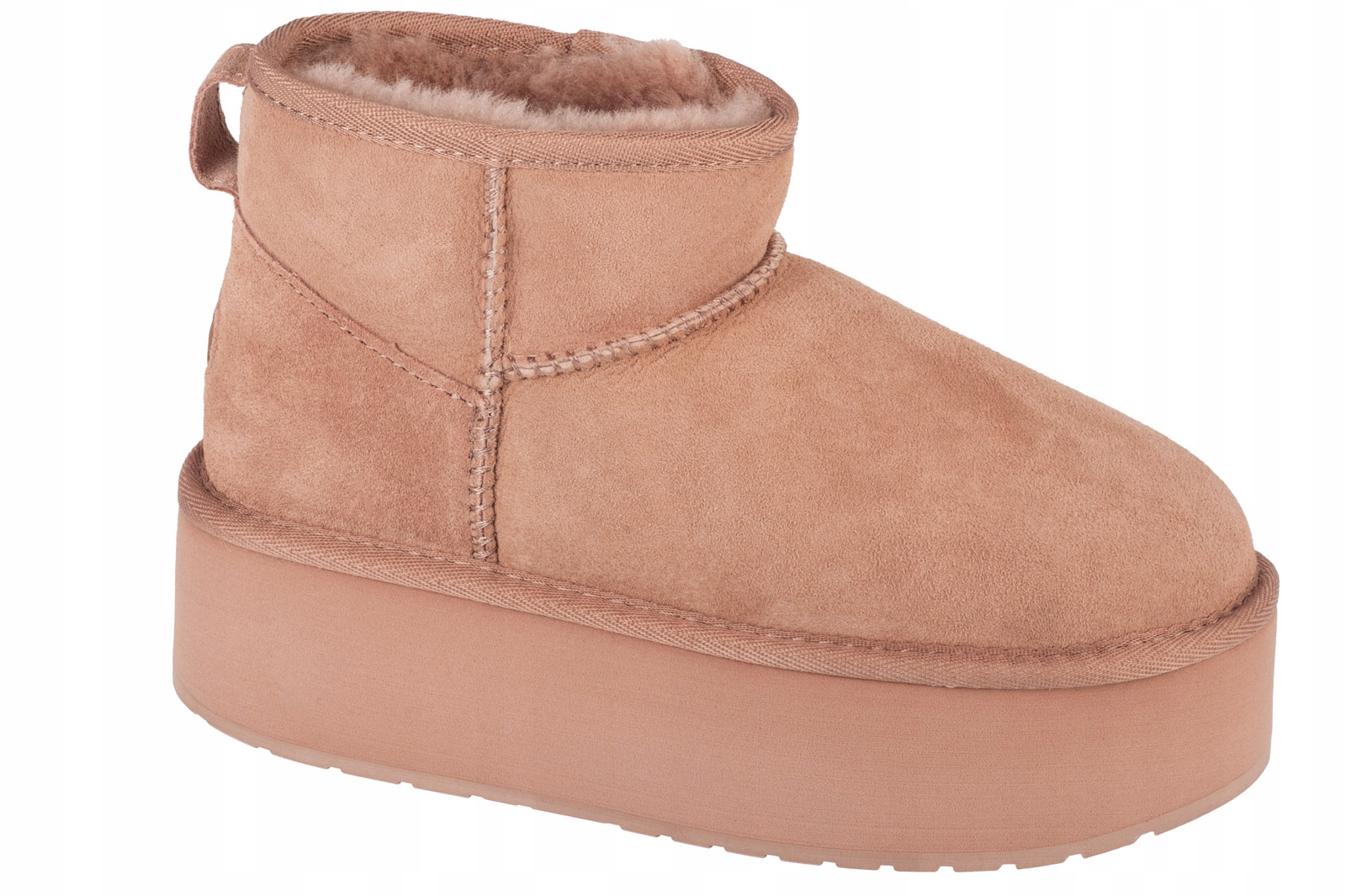 Emu Australia Stinger Micro Flatform (41) Dámské zimní boty z broušené kůže růžové