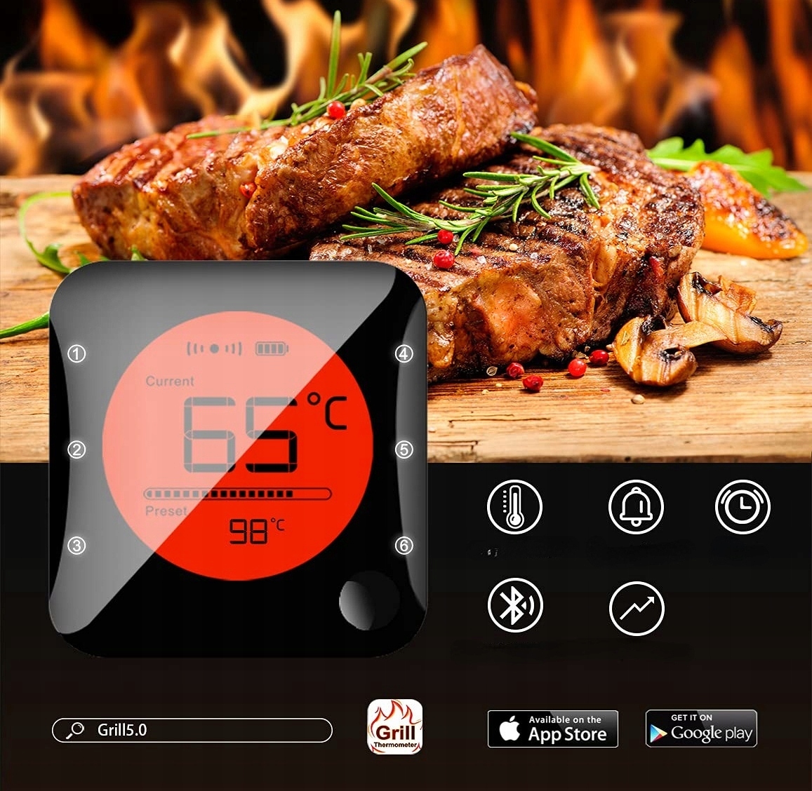 Kitchen probe thermometer Marka bez marki