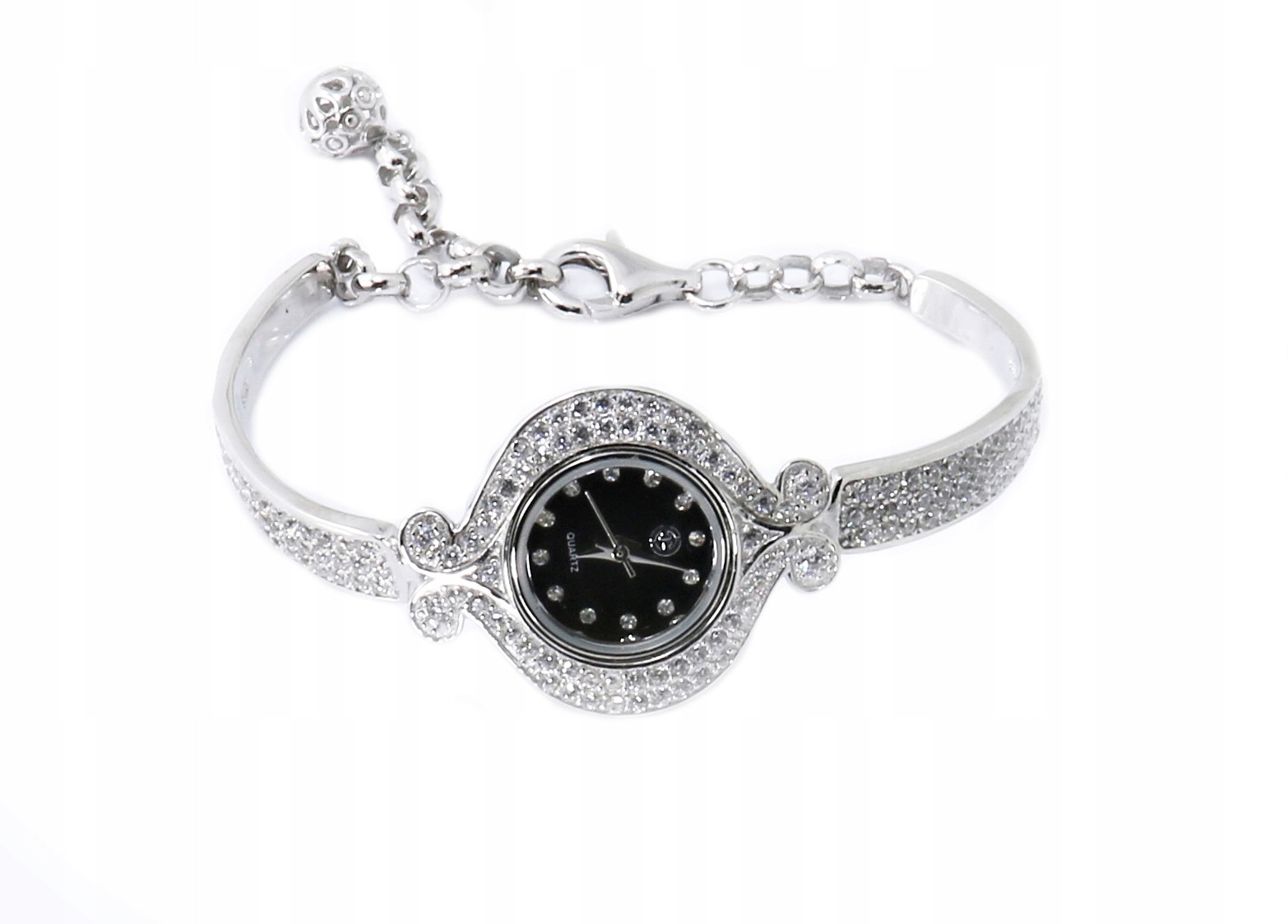 

Srebrny zegarek kwarcowy Ag 925 + Grawer Gratis