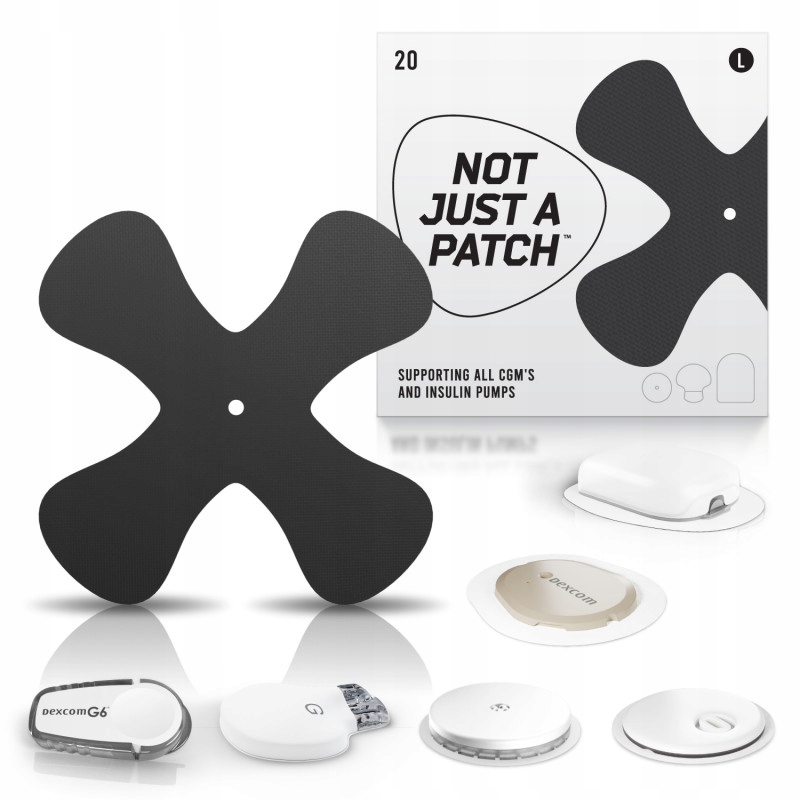 Not Just A Patch plastry na sensory Cgm czarne