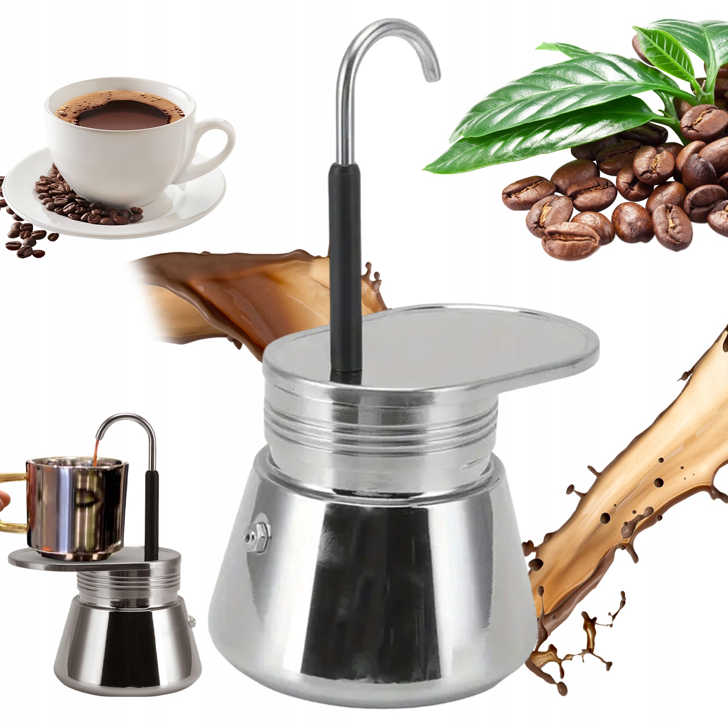 Kávovar Na Kávu Z Nerezové Oceli 200 ML Jednoduchý A Praktický