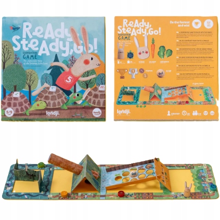 Londji Gra kooperacyjna Ready Steady Go! Zając i Żółw rodzinna dla dzieci
