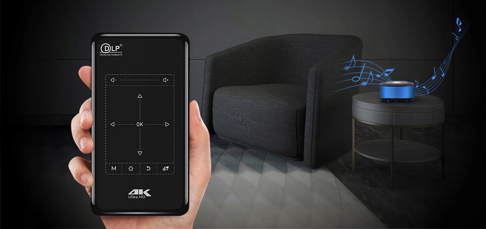 MINI PROJEKTOR RZUTNIK Mini DLP ANDROID 9.0 TOUCHPAD HDMI USB 2/32GB Wbudowane głośniki tak