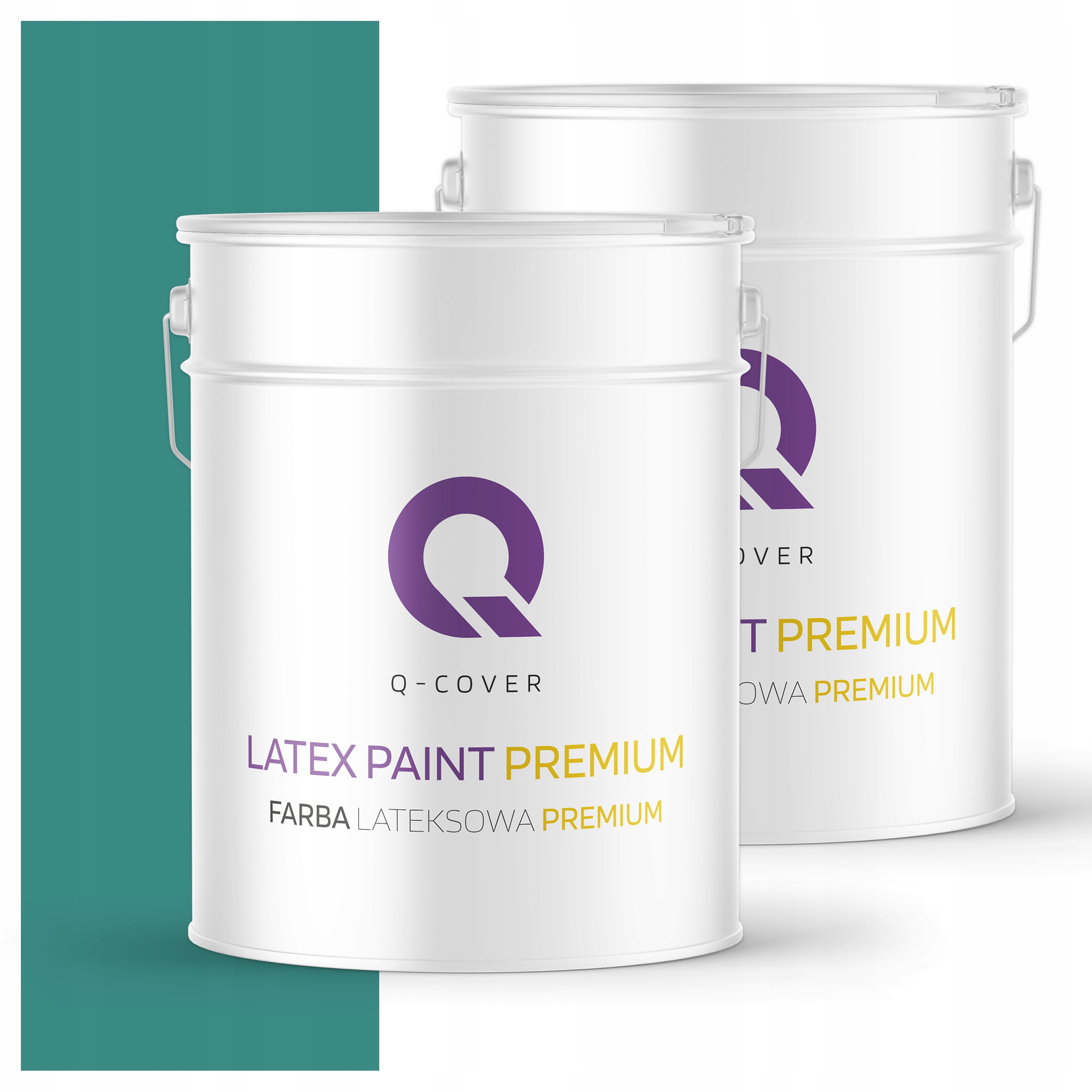 Farba odolná voči škvrnám Umývateľná na steny stropov 10L Hlboká matná tyrkysová tmavá