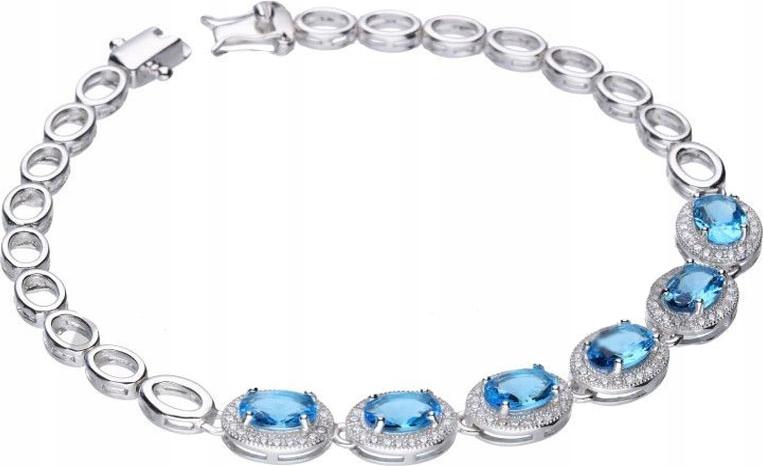 Stříbrný náramek 925 s velkými zirkony 10,48 g s přívěsky, módní vzor