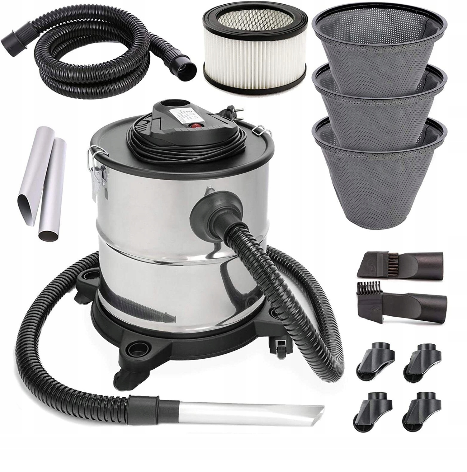 Odkurzacz Do Popiołu Kominka Pieca Grilla Gruzu Separator Kominkowy 20L