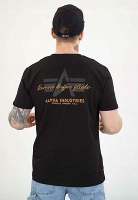 Tričko Alpha Industries Tonal Logo Print 266525 černé