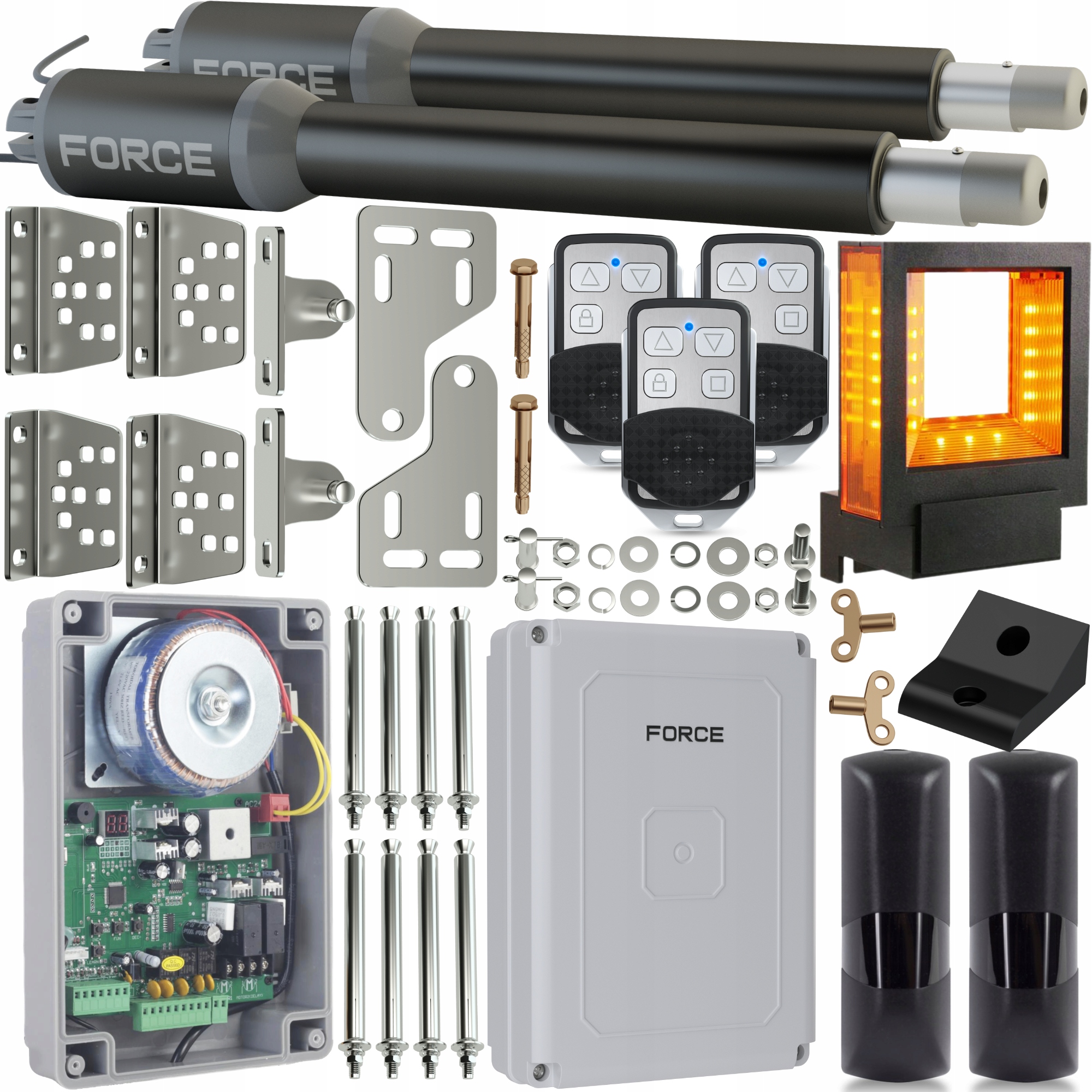 Sada pro dvoukřídlou bránu Force SW200 2x2 m Lampa