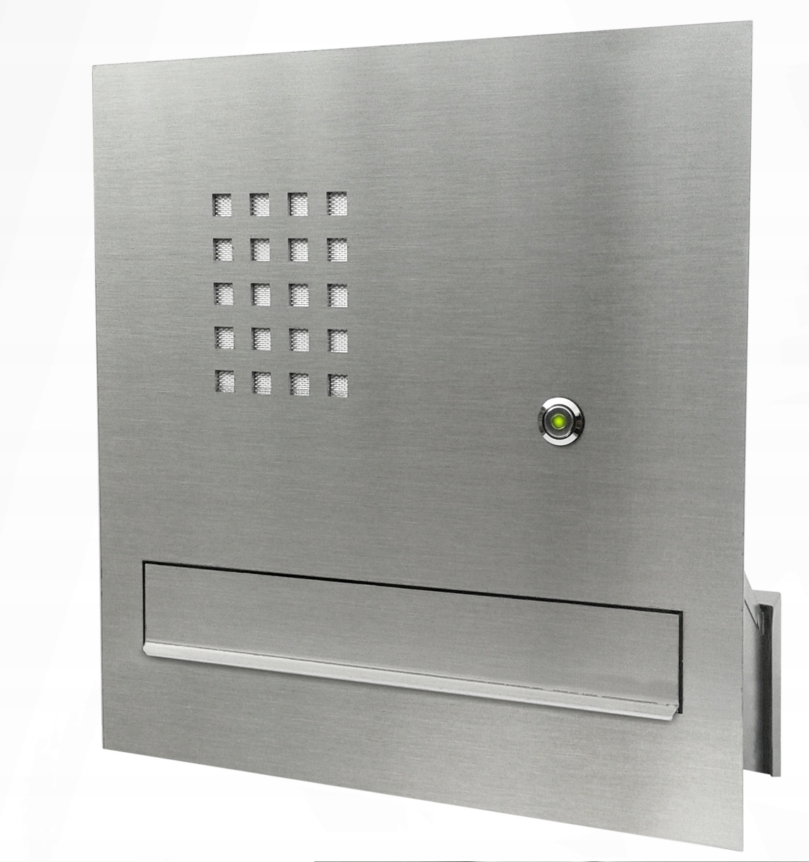 Poštovní schránka průchozí nerezová domofon zvonek pro zazdění Inox