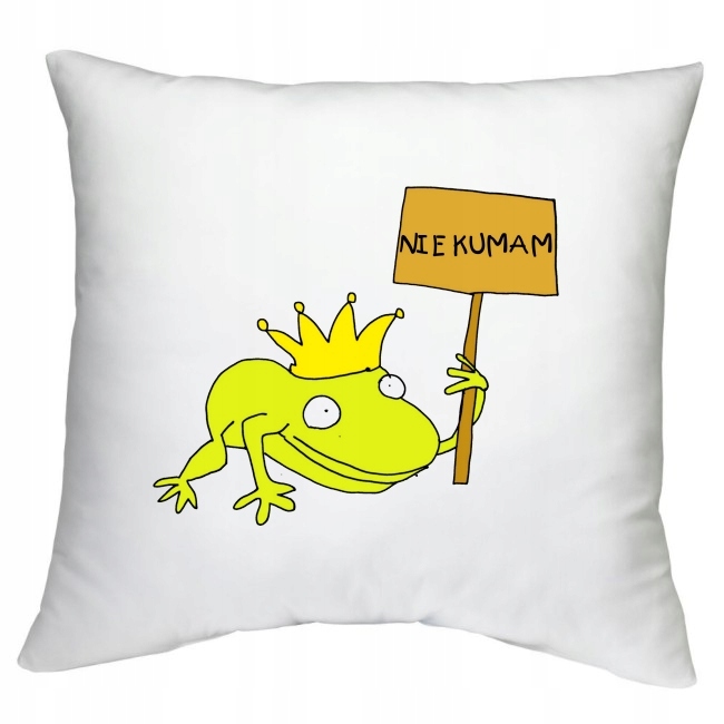 PODUSZKA ŻABA ŻABKA ŻABY ROPUCHA WZORY Kolor biały