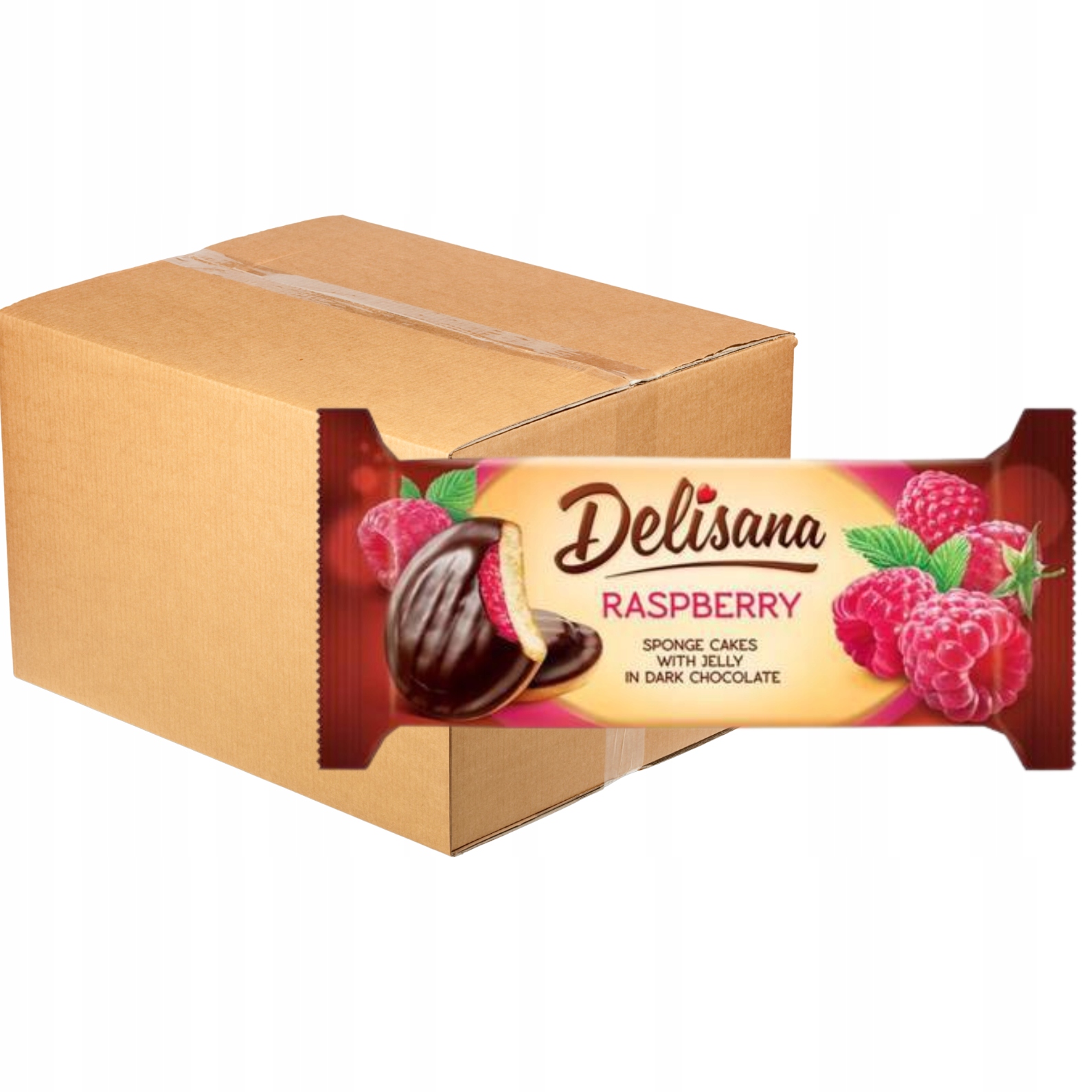 Levně Delisana Sušenky s malinovým želé 135 g x 28 kusů