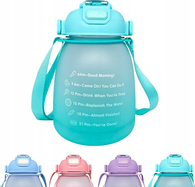 BUTELKA BIDON NA WODĘ Z PASKIEM 1300ML