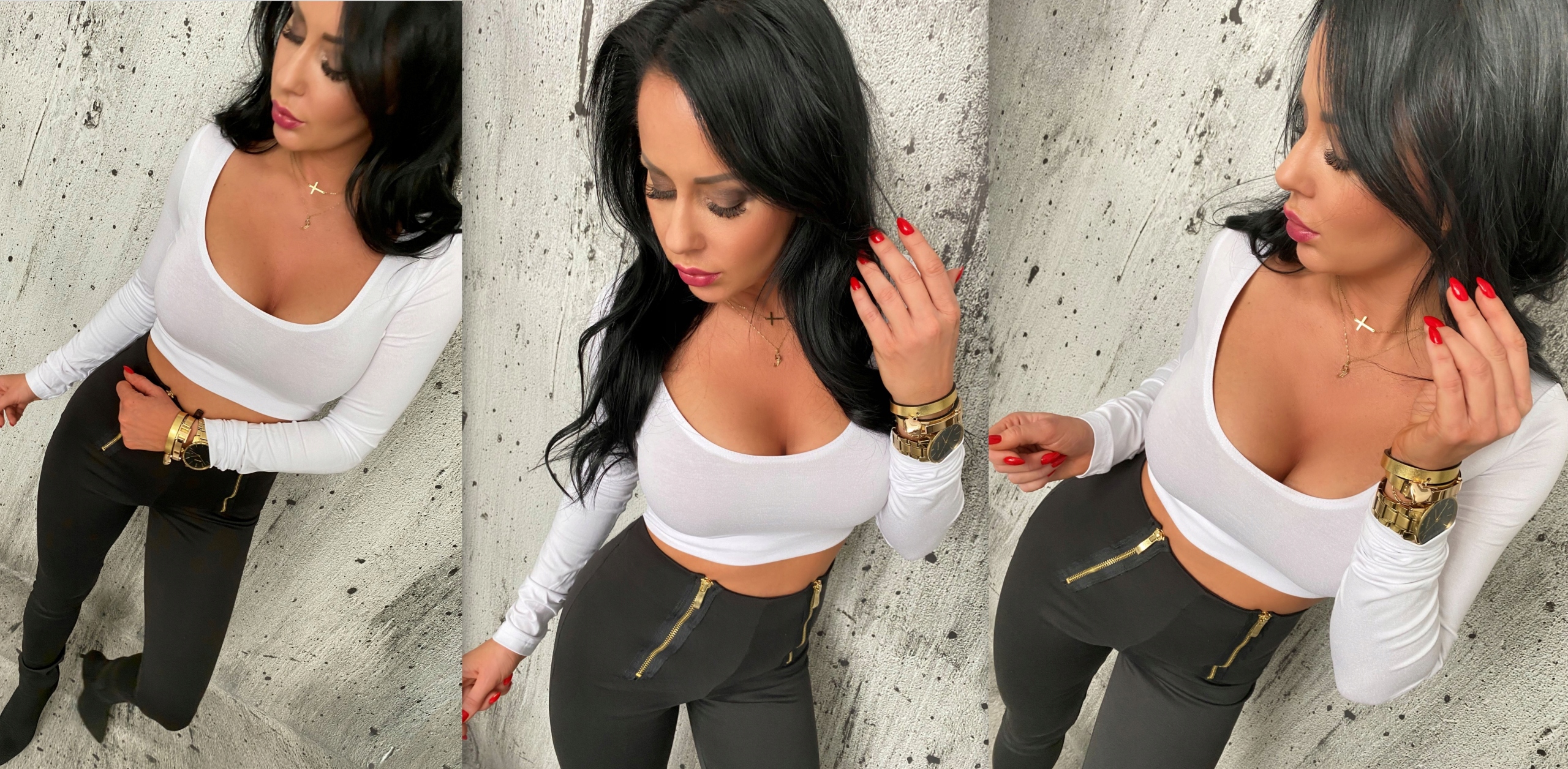 LipMar prosta krótka bluzka top BASIC dekolt S 36 Płeć kobieta