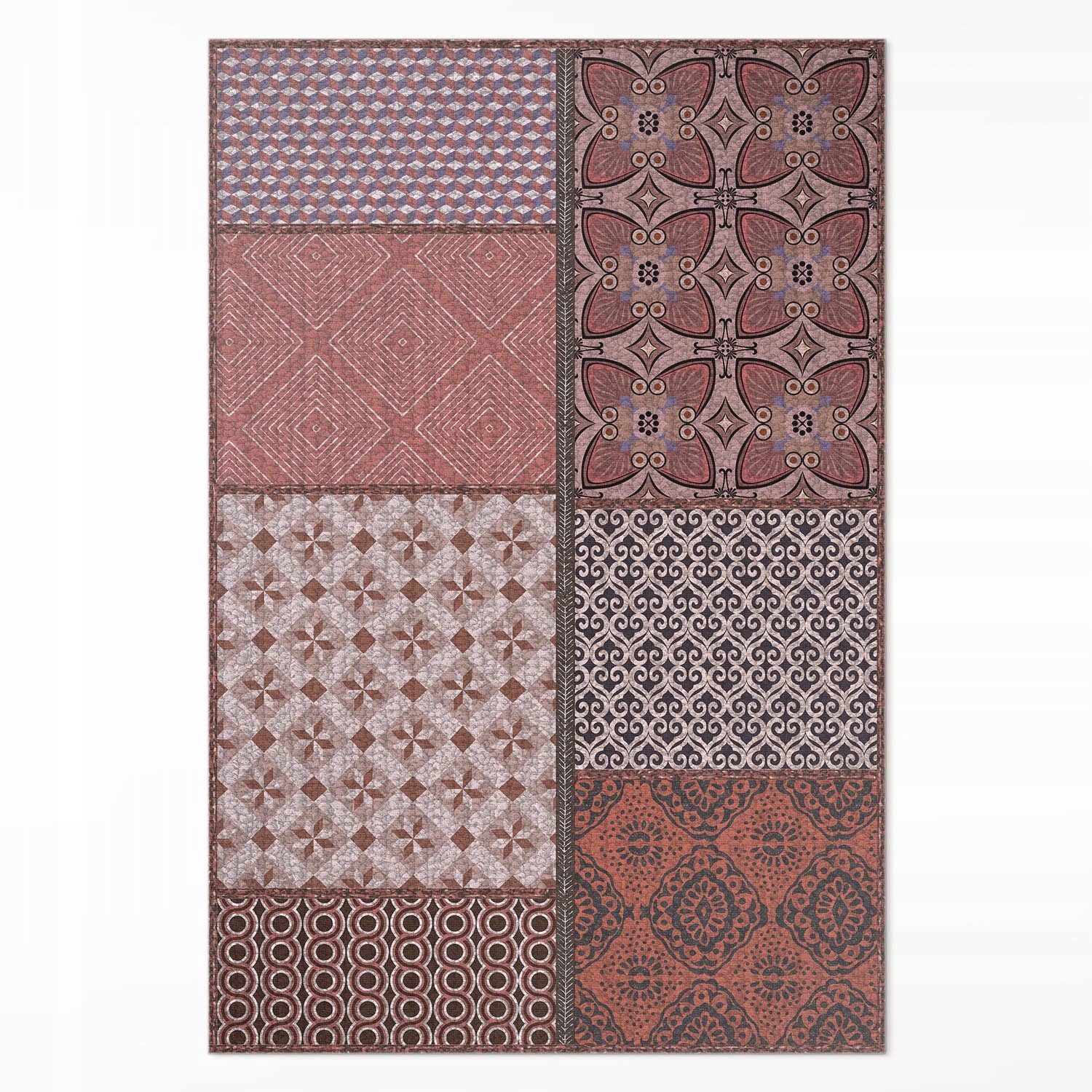 Moderný koberec Vinyl Salon Zmes štýlov imitácia tkaniny 100x150 cm