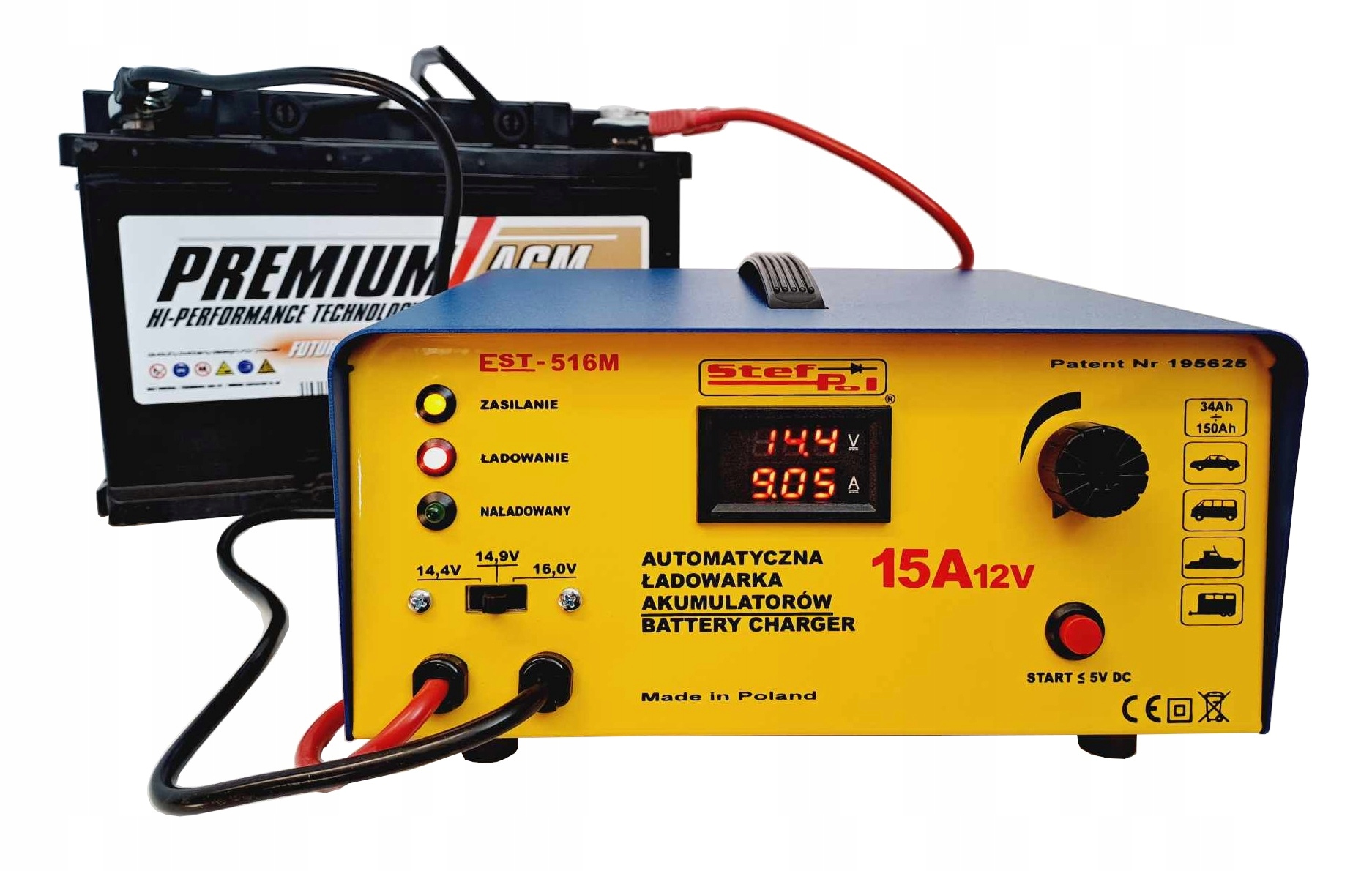 ŁADOWARKA STEF-POL EST-516M 12V 15A