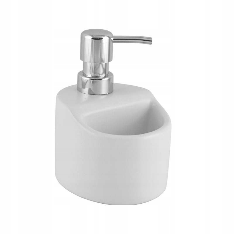 

Dozownik Ceramiczny Biały Mat na płynu mydła
