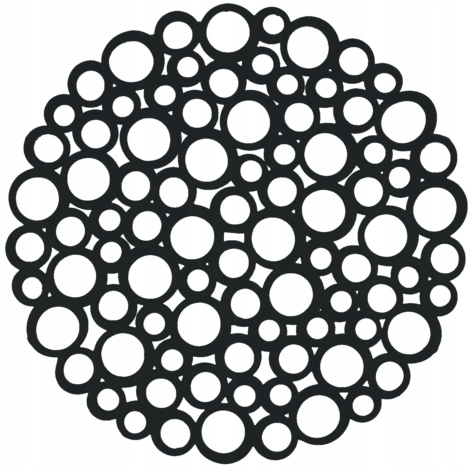 MATA DO ZLEWU OKRĄGŁA SILIKON - bąble practic Kolor czarny