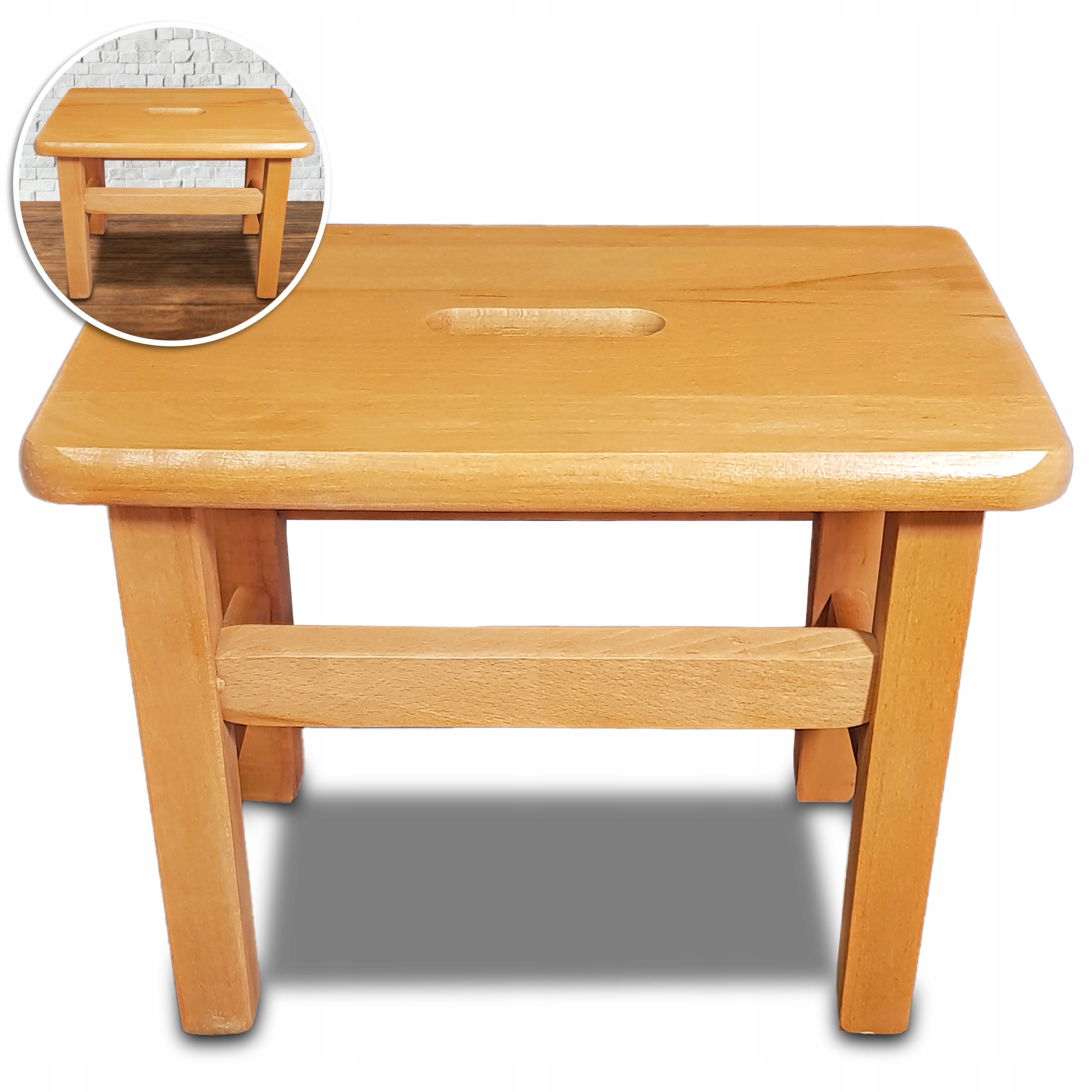 

Stołek Drewniany Krzesełko Taboret Solidny 27CM