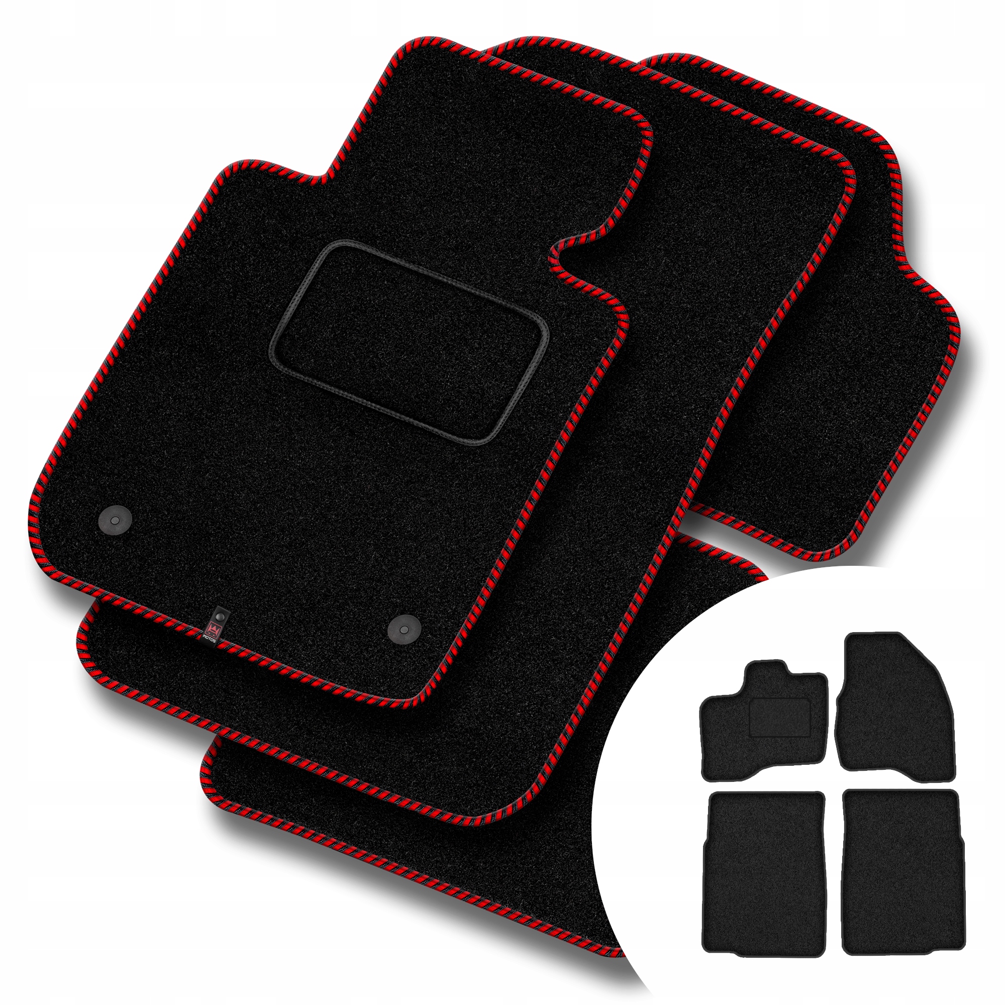 Velurové koberce Streak pro Ford Explorer V 2010-2019, délka koberce